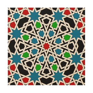 Islamic geometric pattern wood wall decor