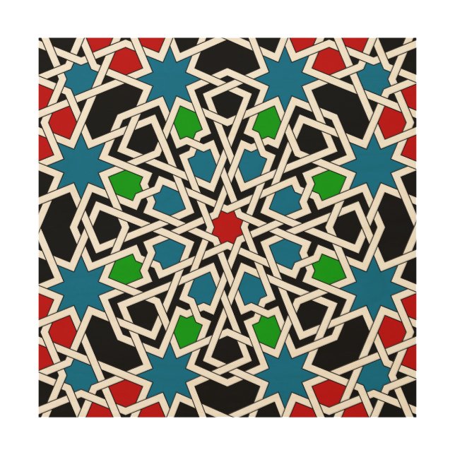 Islamic geometric pattern wood wall decor (Front)