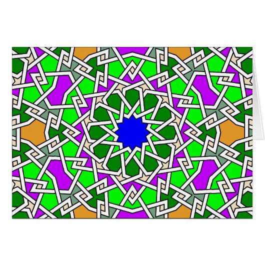 Islamic geometric patterns card (Front Horizontal)