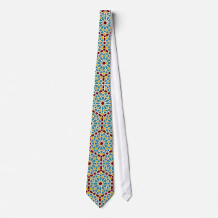 Islamic geometric patterns neck tie
