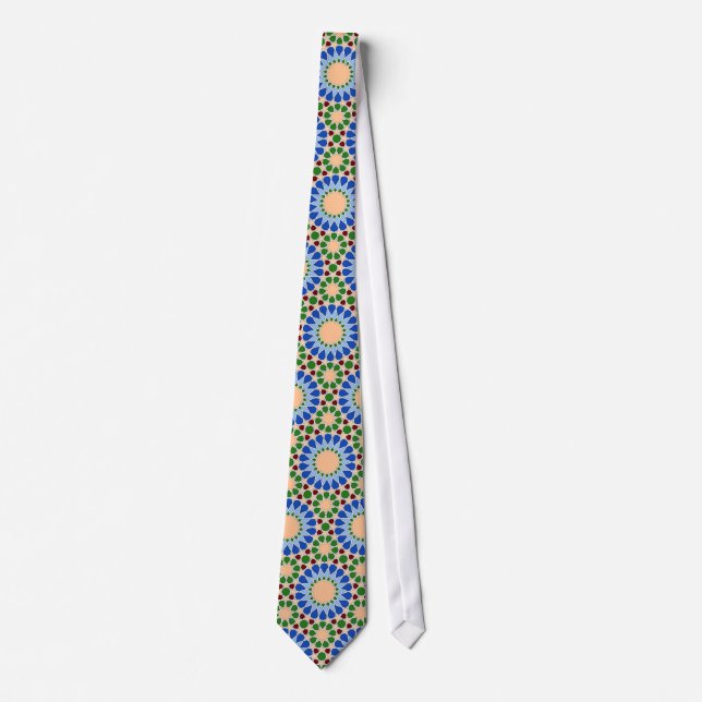 Islamic geometric patterns neck tie (Front)