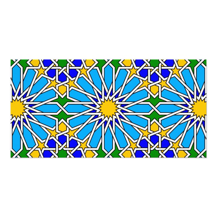 Islamic geometric patterns photo card