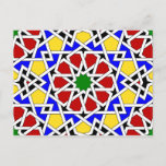 Islamic geometric patterns postcard
