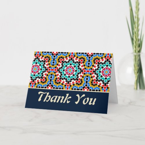 Islamic geometric patterns thank you Card