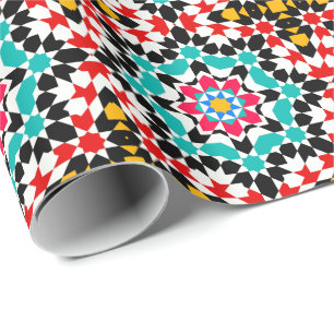 Islamic geometric patterns wrapping paper