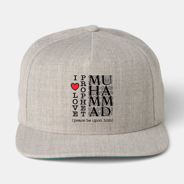 Islamic Gift Muslim Present Halal Modest Wear Snap Back Hat (Front)