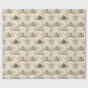 Islamic Gift Wrap Watercolor Eid Ramadan Hajj