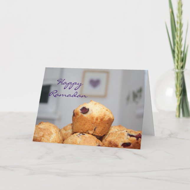 Islamic happy Ramadan kareem sweets muffins Card (Front)