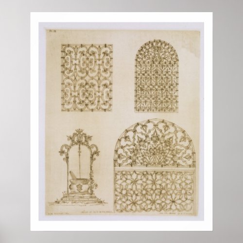 Islamic ironwork grills for windows and wells fro poster
