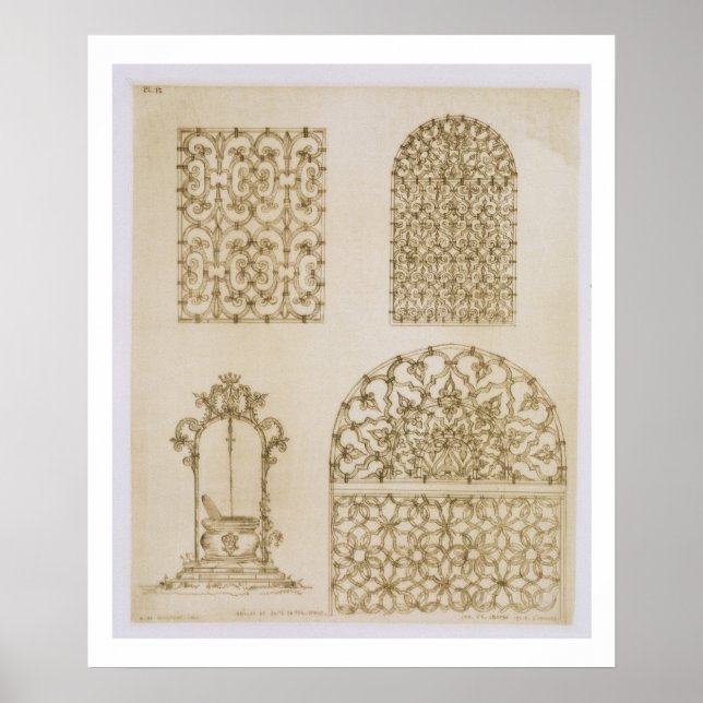 Islamic ironwork grills for windows and wells, fro poster (Front)