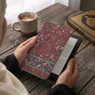 Islamic Madinah Mosque Red Vintage Carpet Pattern Kindle Cover