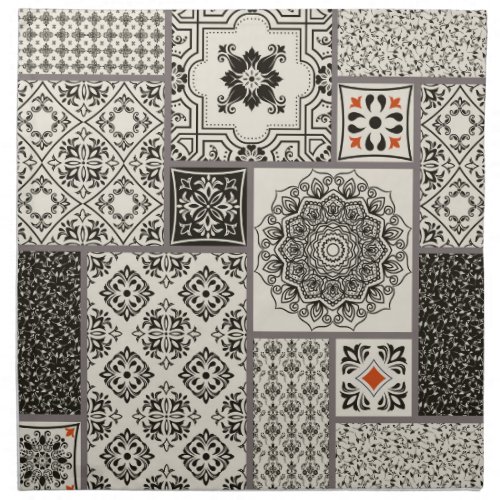 Islamic Majolica Pottery Tile Pattern Cloth Napkin