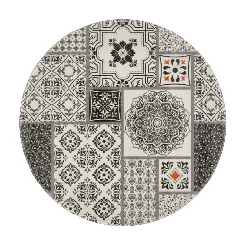 Islamic Majolica Pottery Tile Pattern Cutting Board