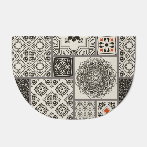 Islamic Majolica Pottery Tile Pattern Doormat