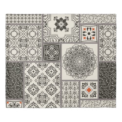 Islamic Majolica Pottery Tile Pattern Duvet Cover
