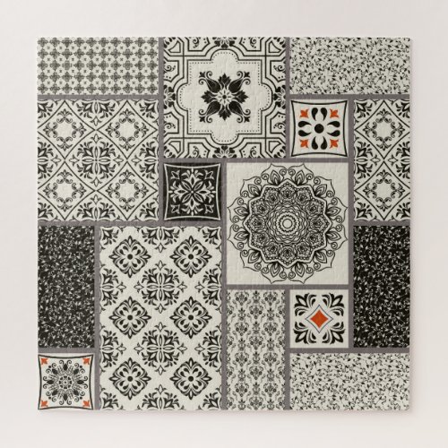 Islamic Majolica Pottery Tile Pattern Jigsaw Puzzle