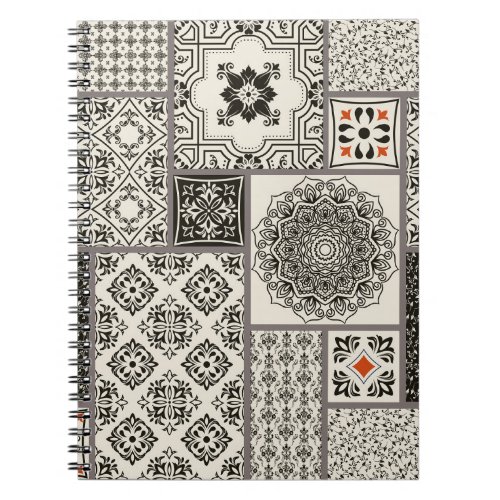 Islamic Majolica Pottery Tile Pattern Notebook