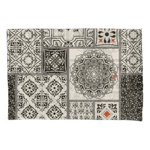 Islamic Majolica Pottery Tile Pattern Pillow Case