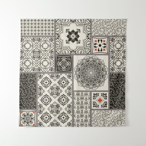 Islamic Majolica Pottery Tile Pattern Tapestry