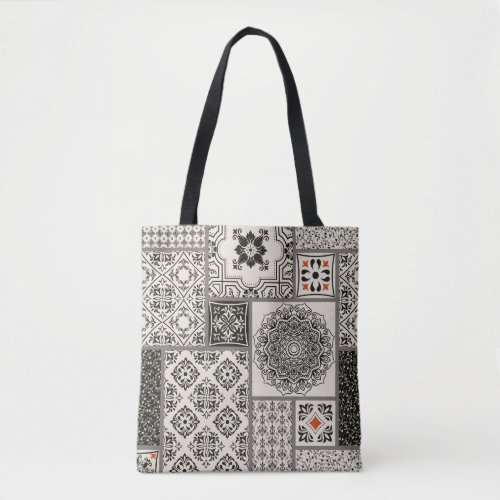 Islamic Majolica Pottery Tile Pattern Tote Bag