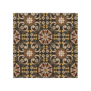 Islamic Medallion: Beautiful Textile Pattern. Wood Wall Art