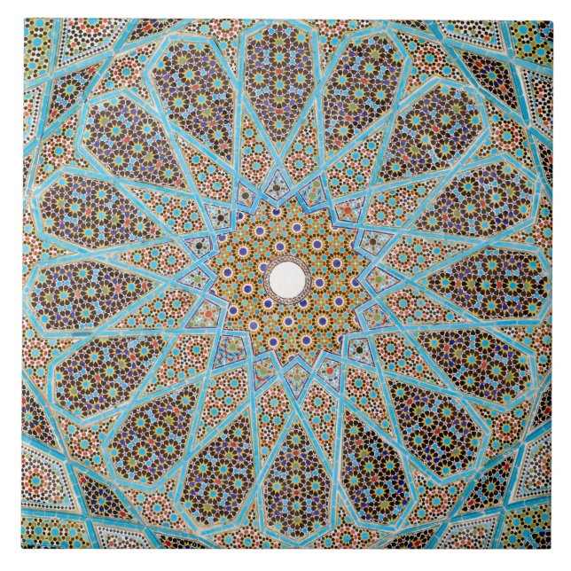 Islamic mosaic design Ceramic Photo Tile (Front)