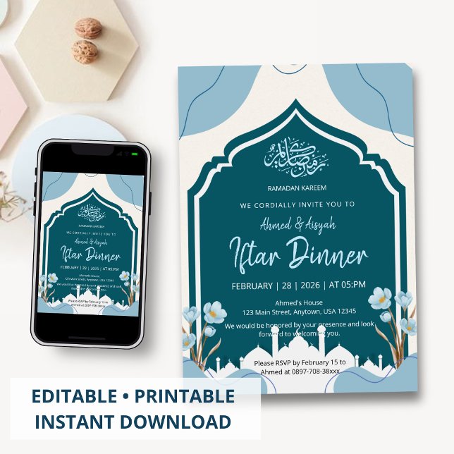 Islamic Mosque Arch Ramadan Iftar Dinner Invite (Creator Uploaded)