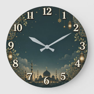 Islamic Mosque Wall Clock | Ramadan Night