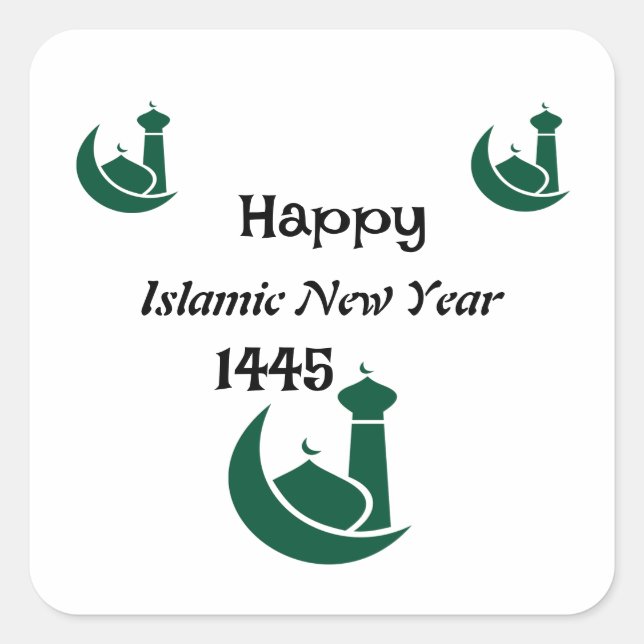 Islamic New Year Square Sticker (Front)