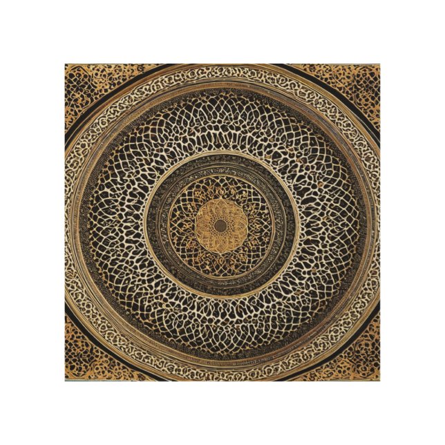 Islamic Ornament Creativity Wood Wall Art (Front)