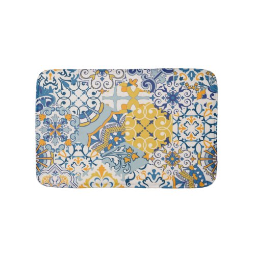 Islamic Patchwork Majolica Pottery Tile Bath Mat