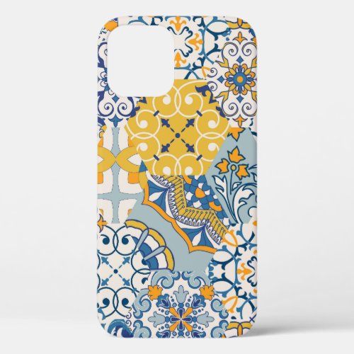 Islamic Patchwork Majolica Pottery Tile iPhone 12 Case