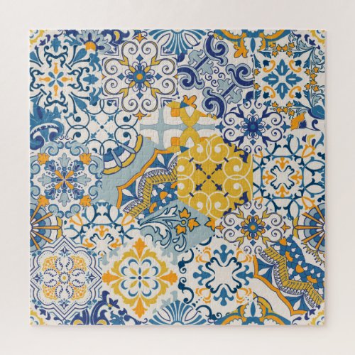 Islamic Patchwork Majolica Pottery Tile Jigsaw Puzzle