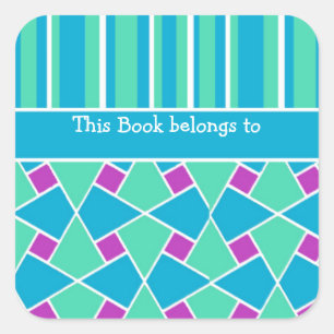 Islamic Pattern and Stripes: Custom Bookplates