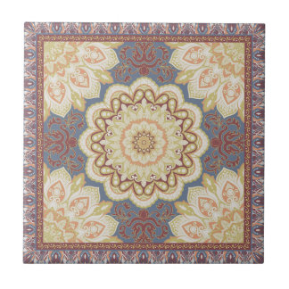 Islamic Pattern Dark Red Tones Ceramic Tile