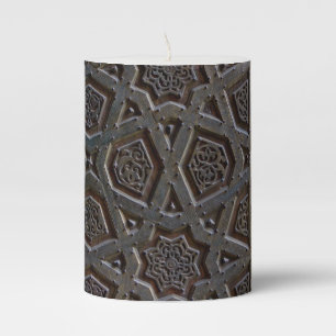 Islamic Pattern Pillar Candle