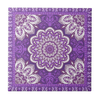 Islamic Pattern Purple Tones Ceramic Tile