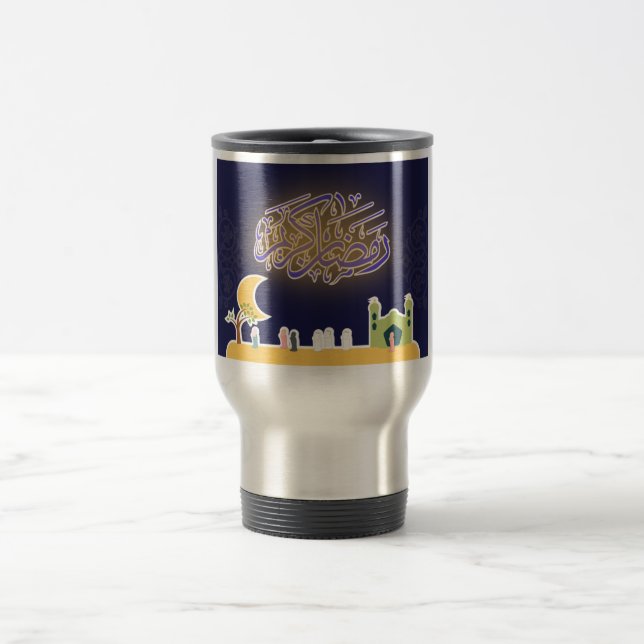 Islamic Ramadan kareem design people mosque Travel Mug (Center)
