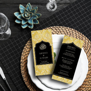 Islamic Royal Golden Damask Muslim Wedding Menu