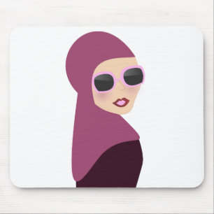 Islamic scarf muslima hijab lady style mouse pad