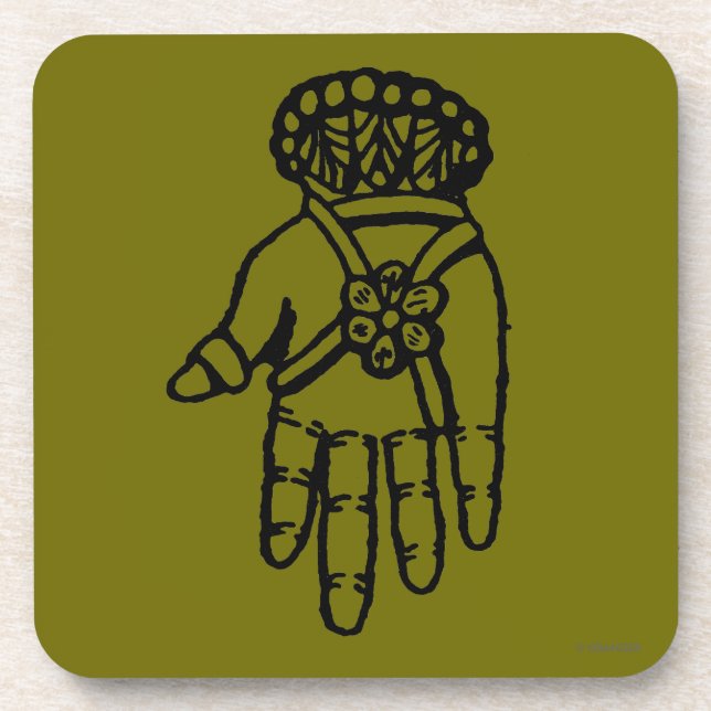Islamic Symbol: Hamsa Coaster (Front)