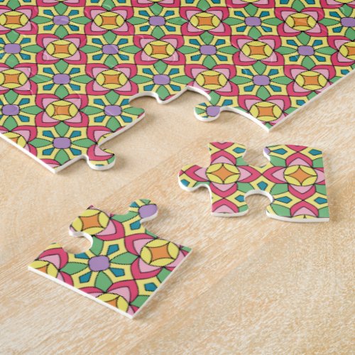 Islamic Traditional Colorful Geometric Pattern Jigsaw Puzzle
