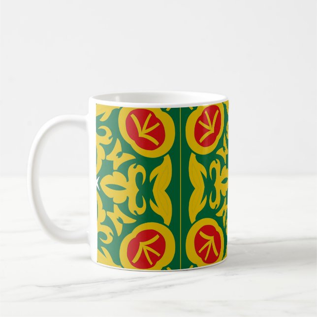 Islamic Traditional Pattern. Bandana print design  Coffee Mug (Left)