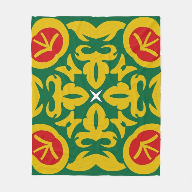 Islamic Traditional Pattern. Bandana print design  Fleece Blanket (Front)