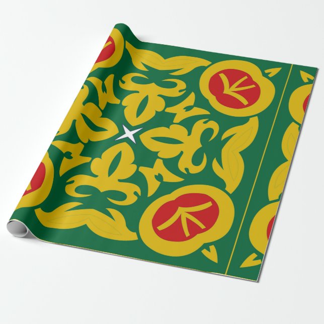 Islamic Traditional Pattern. Bandana print design  Wrapping Paper (Unrolled)
