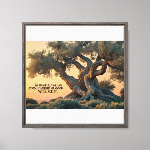 Islamic Wall Art – Olive Tree with Quran Verse .