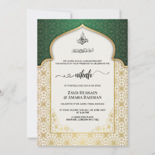 Islamic Wedding Invitation 6 Jewel Tone Colors