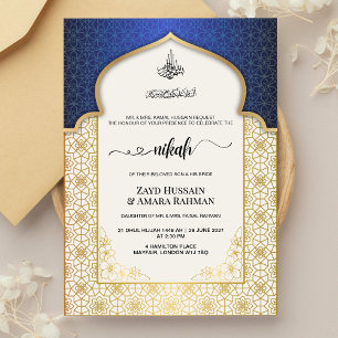 Islamic Wedding Invitation    6 Jewel Tone Colors