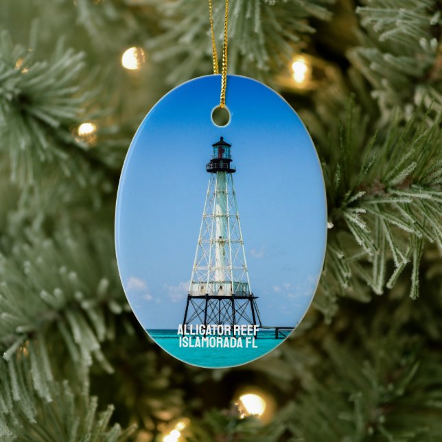 Islamorada Florida Keys Lighthouse Ceramic Ornament (Tree)