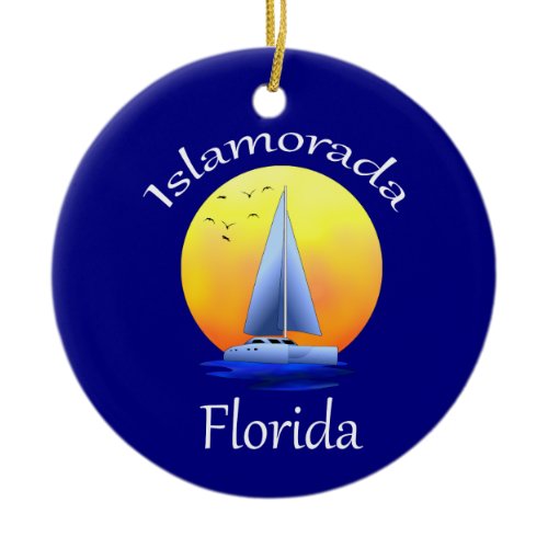 Islamorada Florida Keys Sailing Ceramic Ornament